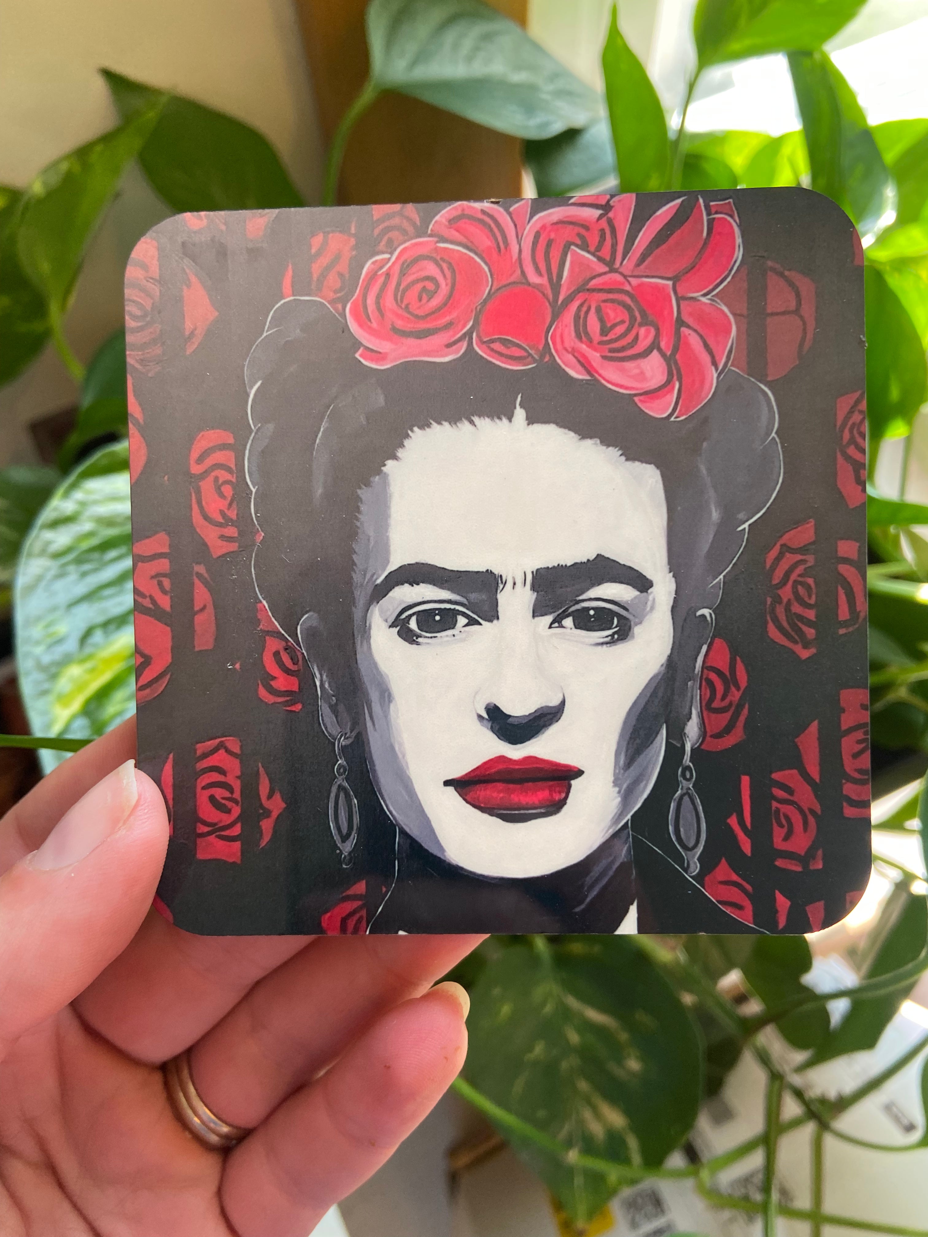 Frida Cork Backed Coaster