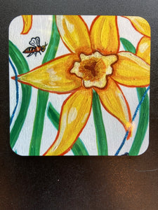 Daffodil Corked Back Coaster