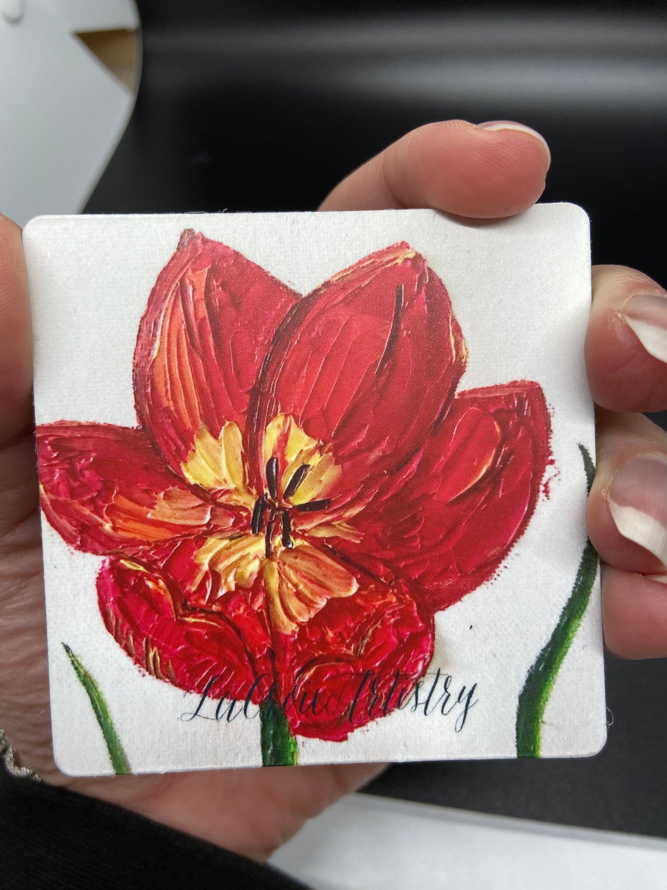 Red Tulip Magnet