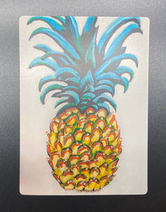 Yellow pineapple fruit fridge refrigerator magnet