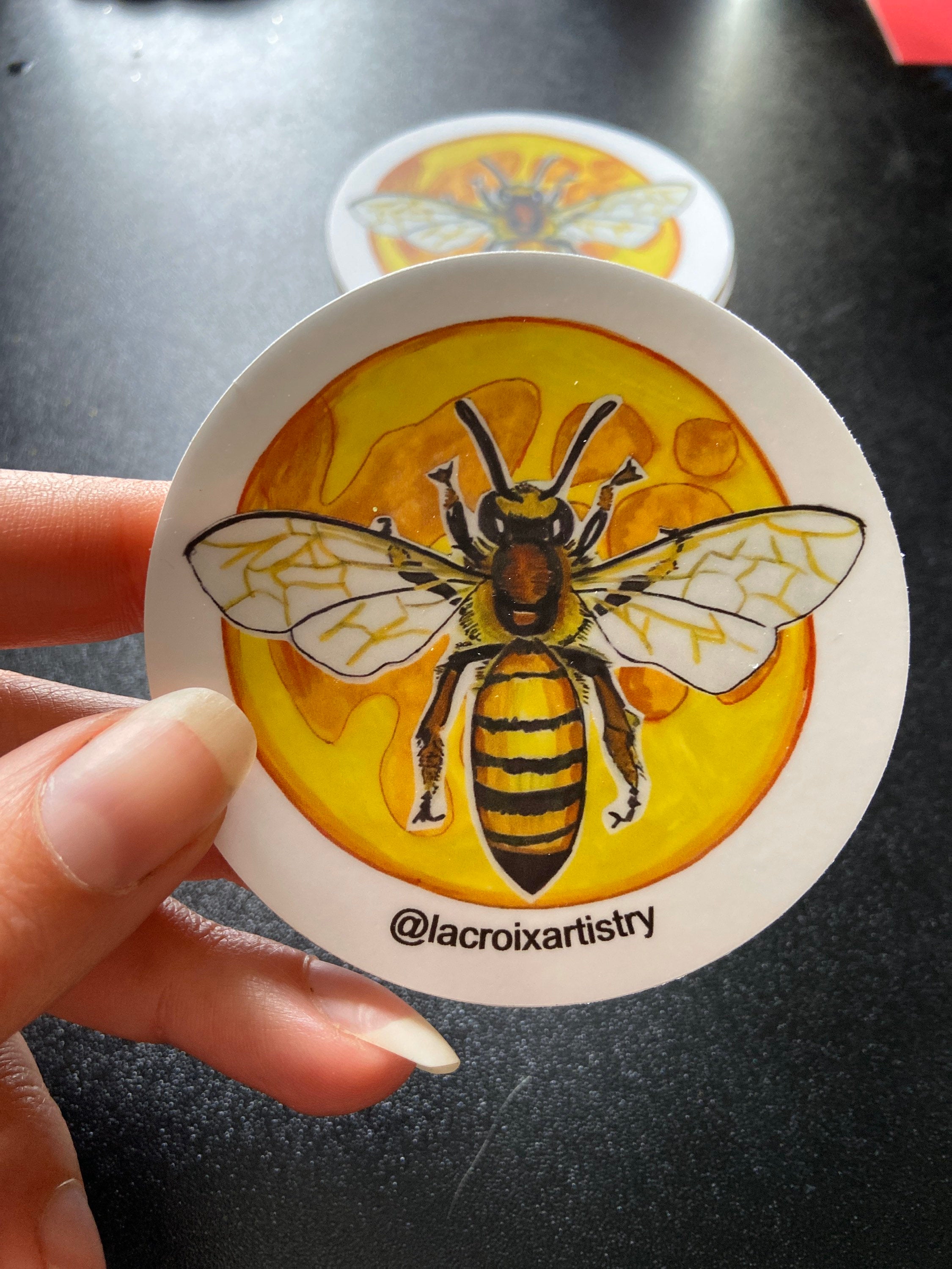 Moon Bee Sticker
