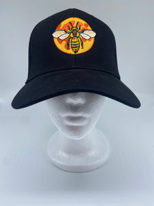 Moon Bee Embroidered fitted baseball hat