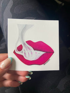 Pink Smoking Lips
