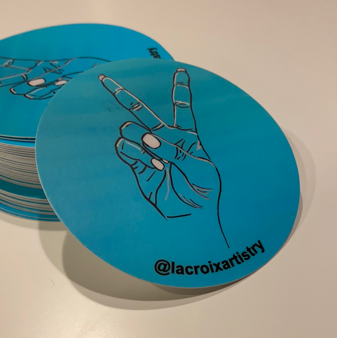 Peace Sticker LaCroix Artistry Print 3” round