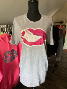 Pink Smoking Lips Tee Shirt Size M